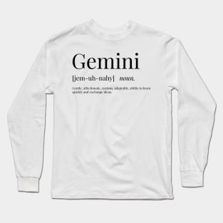 Gemini Definition Long Sleeve T-Shirt